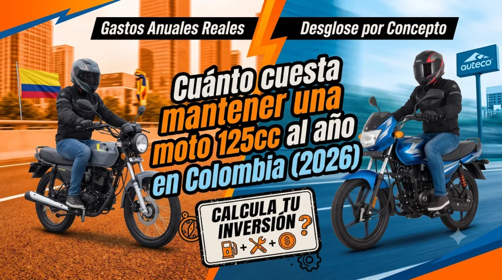 Cuánto cuesta mantener una moto 125cc al año en Colombia (2026)