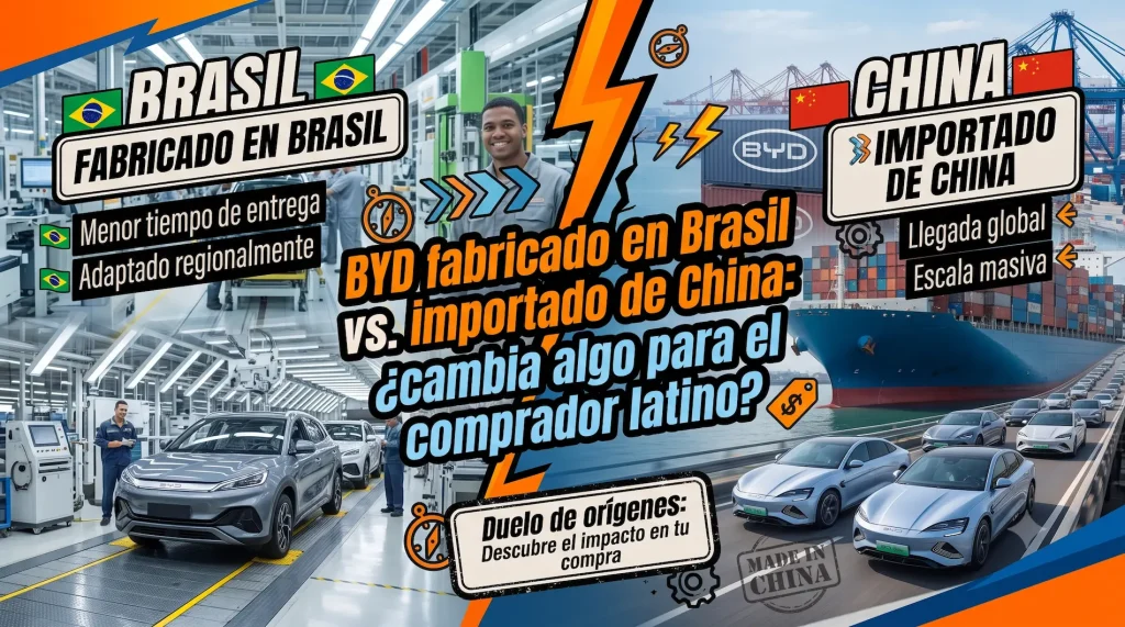 BYD fabricado en Brasil vs. importado de China: ¿cambia algo para el comprador latino?