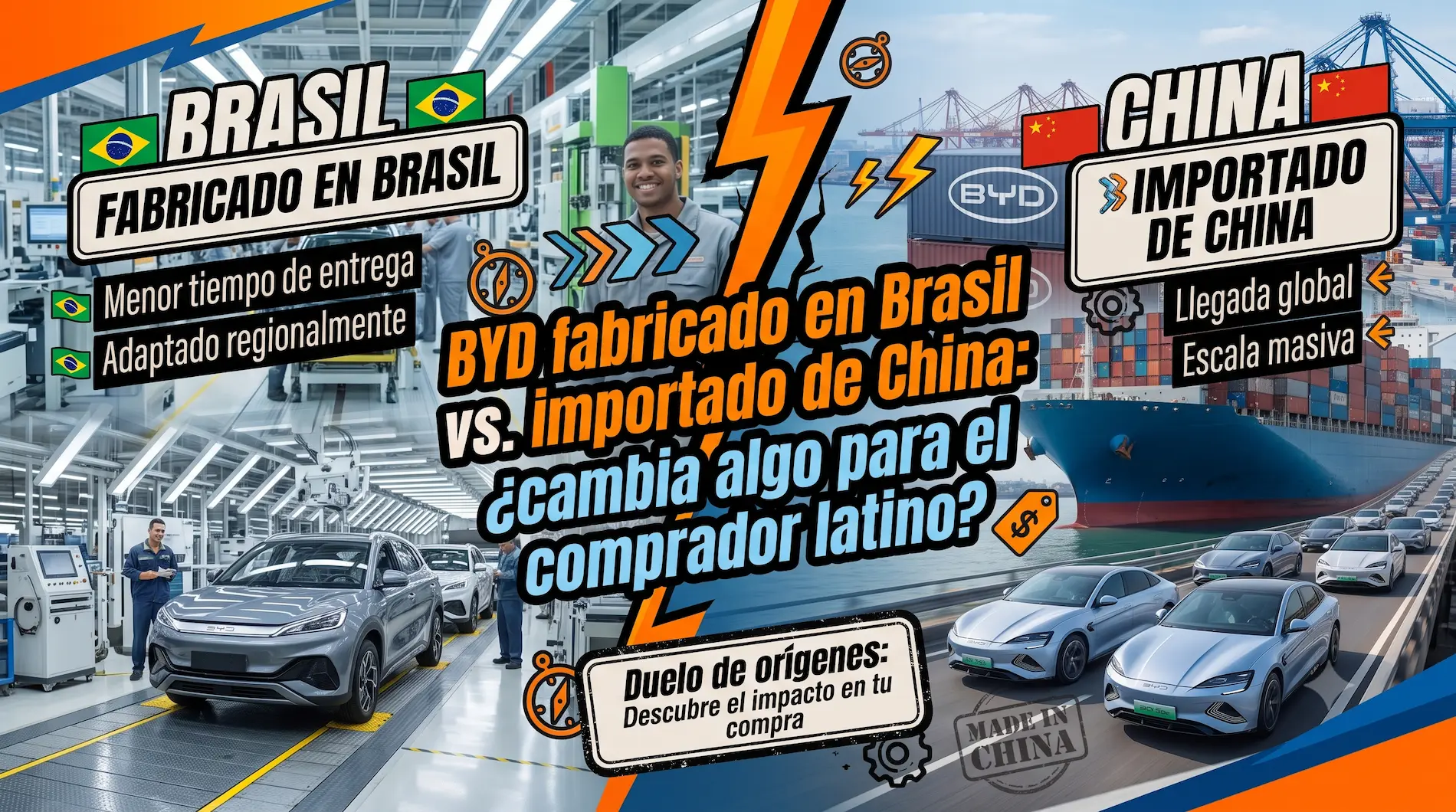 BYD fabricado en Brasil vs. importado de China: ¿cambia algo para el comprador latino?