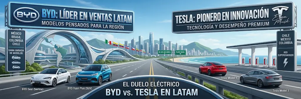 BYD vs Tesla LATAL 2026