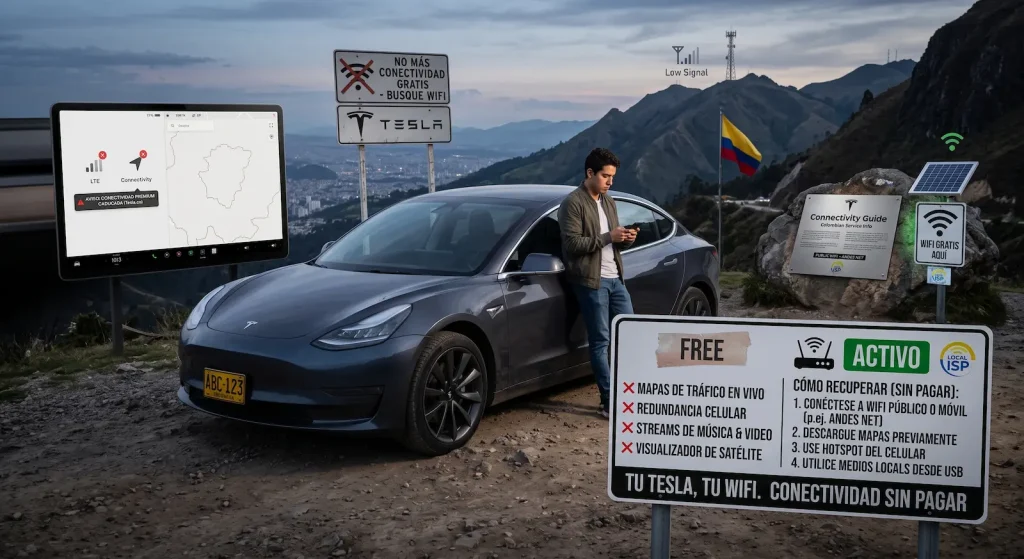 conectividad premium Tesla Colombia